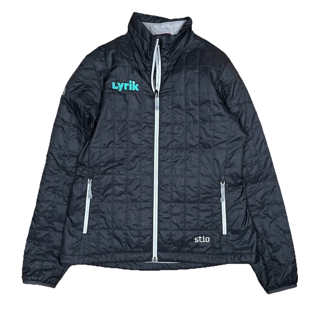 Stio Women's Boundary Black Azura Jacket Primaloft Corporate Logo Size Medium